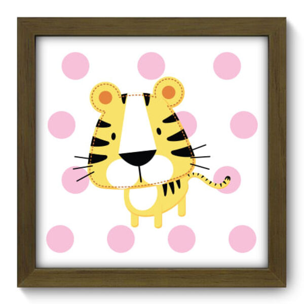 Quadro Decorativo - Tigre - 22cm X 22cm - 090qdbm