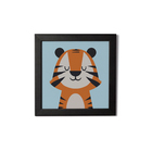 Quadro Decorativo Tigre Azul Azul 24x24cm