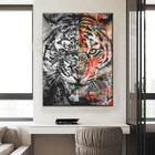 Quadro Decorativo Tigre Colorido Urbano