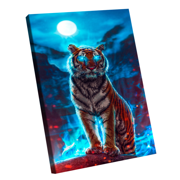 Quadro Decorativo Tigre Reluzente