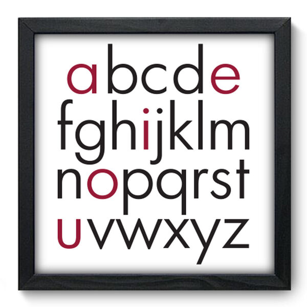 Quadro Decorativo - Tipografia - 33cm X 33cm - 012qdrp