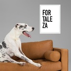 Quadro Decorativo Tipografia Fortaleza 24x18cm - Com Vidro Mo