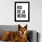 Quadro Decorativo Tipografia Rio De Janeiro 45x34cm Moldura B