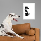 Quadro Decorativo Tipografia Salvador 24x18cm - Com Vidro Mol