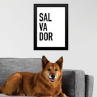 Quadro Decorativo Tipografia Salvador 33x24cm - Com Vidro Mol