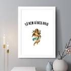 Quadro Decorativo Tô Nem Aí Meu Anjo 45x34cm - Com Vidro Mold