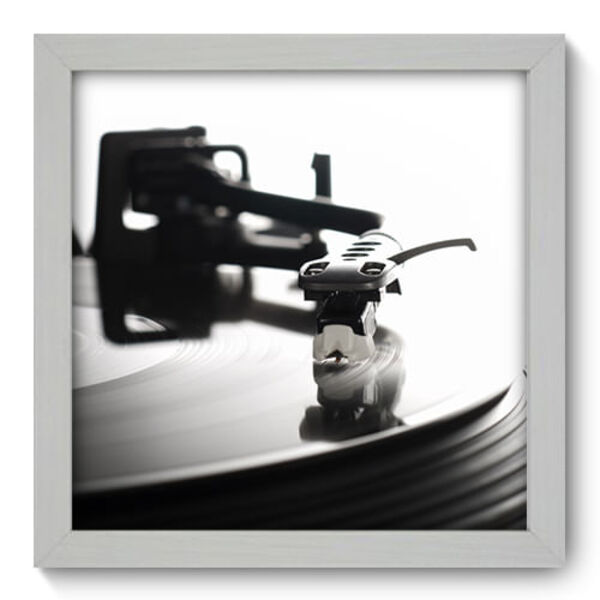 Quadro Decorativo - Toca Discos - 22cm X 22cm - 001qngab