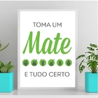 Quadro Decorativo Toma Um Mate 24x18cm - Com Vidro Moldura:ma