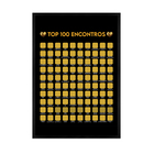 Quadro Decorativo Top 100 Bebidas Preto 70x50cm