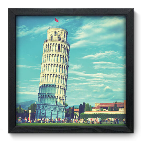 Quadro Decorativo - Torre De Pisa - 33cm X 33cm - 004qnmbp