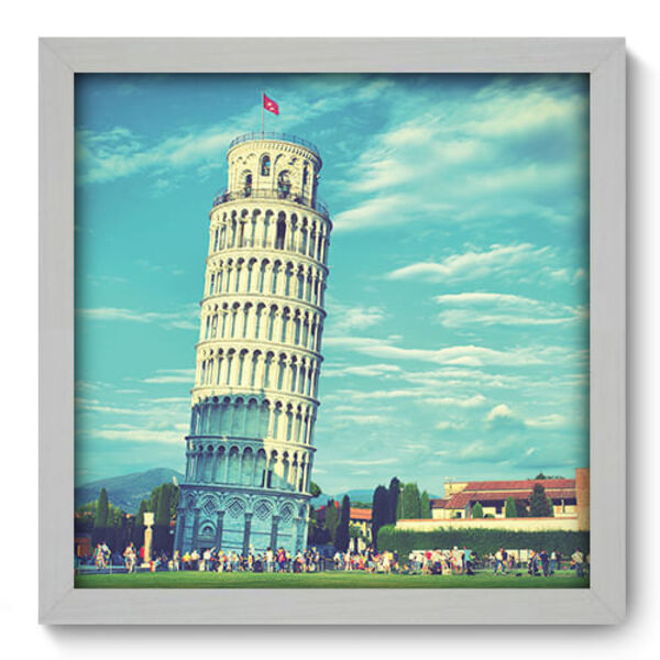 Quadro Decorativo - Torre De Pisa - 33cm X 33cm - 073qdmb