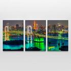 Quadro Decorativo Torre De Tóquio E Ponte Do Arco 3 Telas