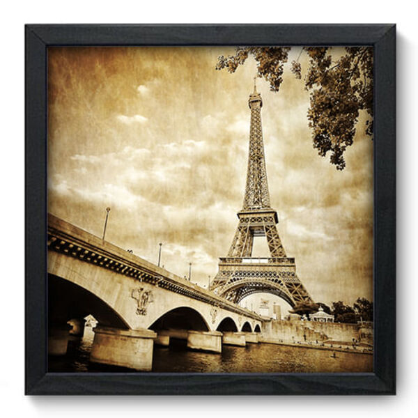 Quadro Decorativo - Torre Eiffel - 33cm X 33cm - 016qnmbp