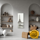 Quadro Decorativo Torre Eiffel Paisagem Preto E Branco 35x90