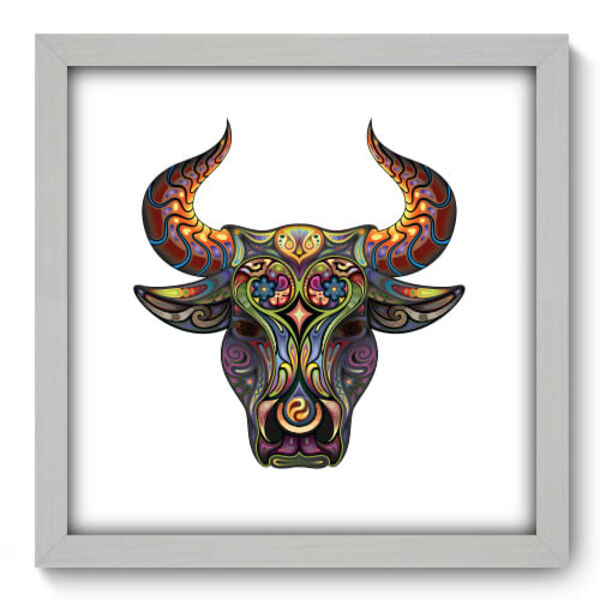 Quadro Decorativo - Touro - 33cm X 33cm - 166qdsb