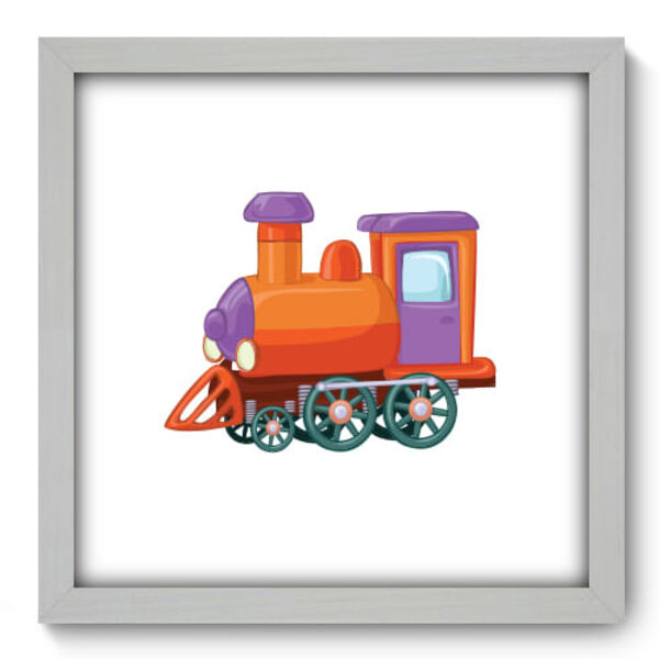 Quadro Decorativo - Trem - 33cm X 33cm - 111qdib