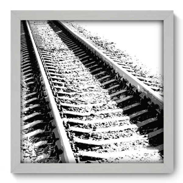 Quadro Decorativo - Trem - 33cm X 33cm - 379qddb