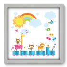 Quadro Decorativo - Trenzinho - 33cm X 33cm - 040qdbb