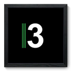 Quadro Decorativo - Três - 33cm X 33cm - 044qdap