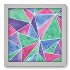 Quadro Decorativo - Triangulos - 22cm X 22cm - 016qdab