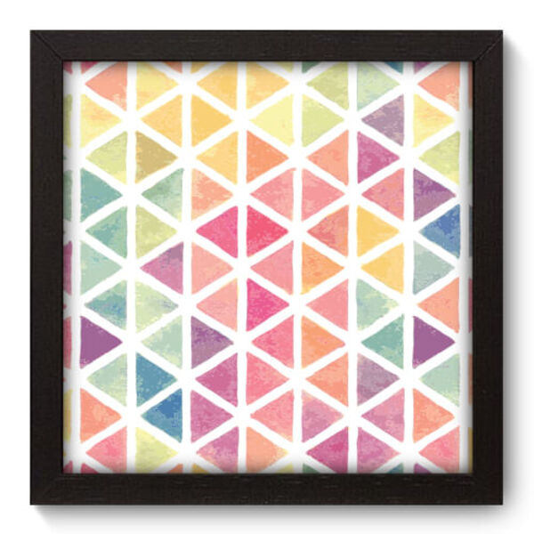 Quadro Decorativo - Triângulos - 22cm X 22cm - 099qnaap