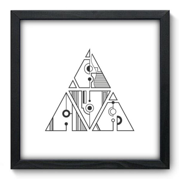 Quadro Decorativo - Triângulos - 33cm X 33cm - 196qnabp