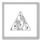 Quadro Decorativo - Triângulos - 50cm X 50cm - 196qnacb