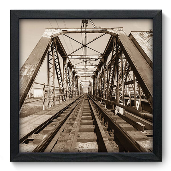 Quadro Decorativo - Trilhos - 33cm X 33cm - 037qdup