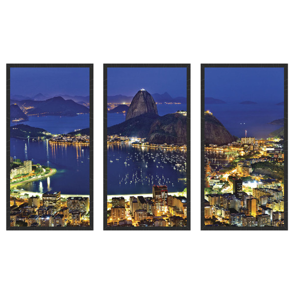 Quadro Decorativo Trio Cidade Maravilhosa Rio De Janeiro Para