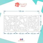 Quadro Decorativo Trio Em Mdf Mondrian Brown Granite