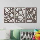 Quadro Decorativo Trio Em Mdf Mondrian Brown Granite