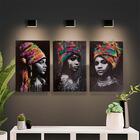 Quadro Decorativo Triplo Mulher Africana