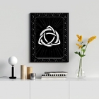 Quadro Decorativo Triquetra 45x34cm - Com Vidro Moldura:madei