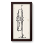 Quadro Decorativo - Trompete - 19cm X 34cm - 036qdgp