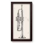 Quadro Decorativo - Trompete - 19cm X 34cm - 036qdgp