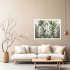 Quadro Decorativo Tropical Lemurien  - 50x70cm Moldura Branca