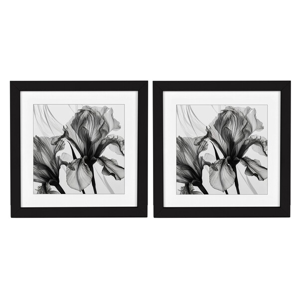 Quadro Decorativo Tropical Preto e Branco 30x30x1cm Tropical