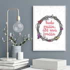 Quadro Decorativo Tudo Passa, Até Uva Passa 33x24cm - Com Vid