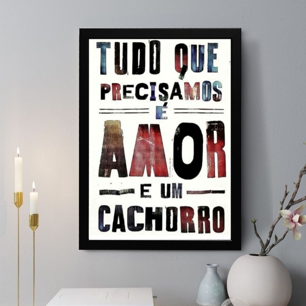 Quadro Decorativo Tudo Que Precisamos É 24x18cm Moldura Preta