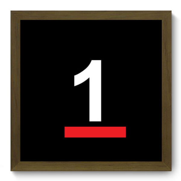 Quadro Decorativo - Um - 33cm X 33cm - 042qdam