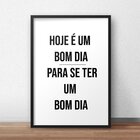 Quadro Decorativo Um Bom Dia 20x30cm Preto