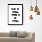 Quadro Decorativo Um Bom Dia 30x40cm Preto