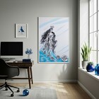 Quadro Decorativo Umbanda Figura Iemanjá  - 70x50cm Moldura B