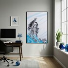 Quadro Decorativo Umbanda Figura Iemanjá  - 70x50cm Moldura P