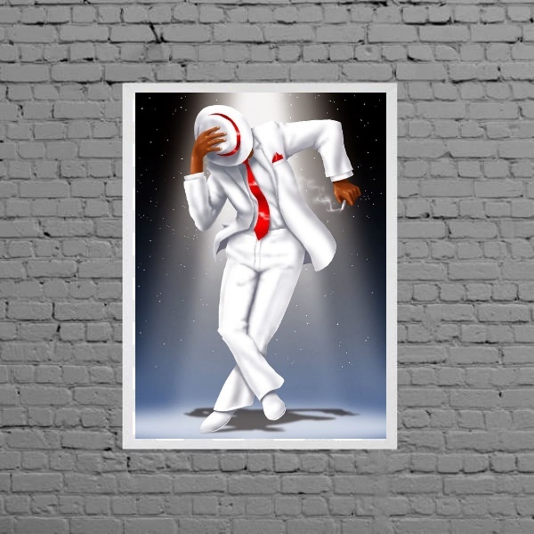 Quadro Decorativo Umbanda Zé Pilintra 24x18cm - Com Vidro Mol