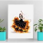 Quadro Decorativo Umbandista cigana 24x18cm Moldura:madeira B