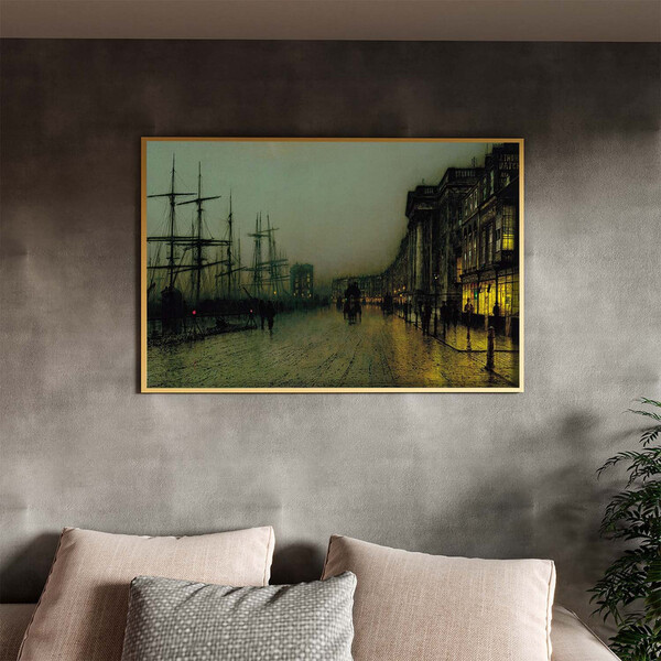Quadro Decorativo Urbanismo Scotland Com Moldura Dourada - 12