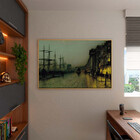 Quadro Decorativo Urbanismo Scotland Com Moldura Dourada - 12