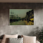Quadro Decorativo Urbanismo Scotland Com Moldura Prata - 100x