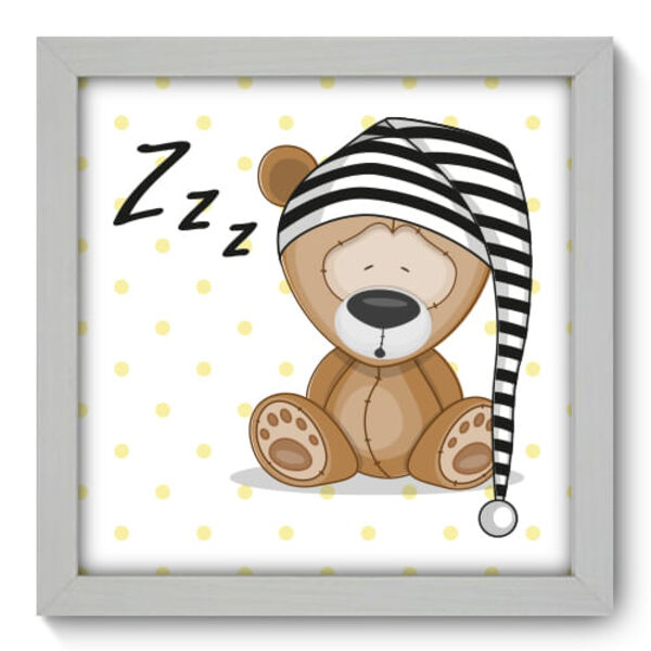 Quadro Decorativo - Ursinho - 22cm X 22cm - 078qdbb